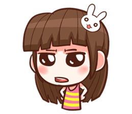 Cute girl with Big eye (EN) sticker #8279284