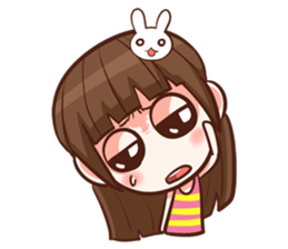 Cute girl with Big eye (EN) sticker #8279285