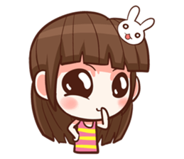 Cute girl with Big eye (EN) sticker #8279286