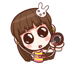 Cute girl with Big eye (EN) sticker #8279287