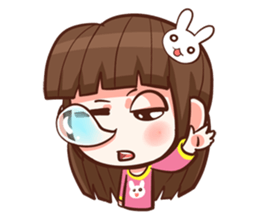 Cute girl with Big eye (EN) sticker #8279288