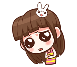 Cute girl with Big eye (EN) sticker #8279289