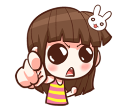 Cute girl with Big eye (EN) sticker #8279291