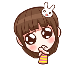 Cute girl with Big eye (EN) sticker #8279292