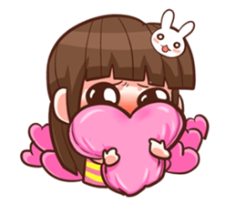 Cute girl with Big eye (EN) sticker #8279293