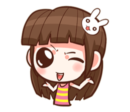 Cute girl with Big eye (EN) sticker #8279296