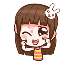 Cute girl with Big eye (EN) sticker #8279297