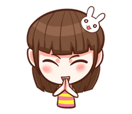 Cute girl with Big eye (EN) sticker #8279298