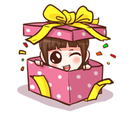 Cute girl with Big eye (EN) sticker #8279299