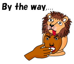 Rony2 who put on a whole wear of a lion. sticker #8280022