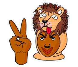 Rony2 who put on a whole wear of a lion. sticker #8280024