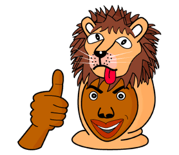 Rony2 who put on a whole wear of a lion. sticker #8280025