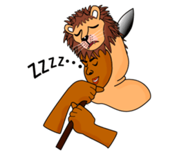 Rony2 who put on a whole wear of a lion. sticker #8280026