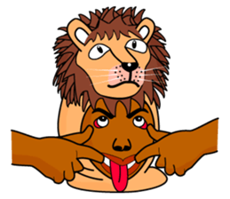 Rony2 who put on a whole wear of a lion. sticker #8280027