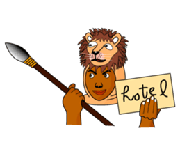 Rony2 who put on a whole wear of a lion. sticker #8280029