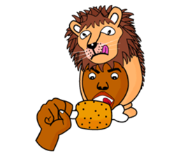 Rony2 who put on a whole wear of a lion. sticker #8280033