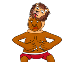 Rony2 who put on a whole wear of a lion. sticker #8280035