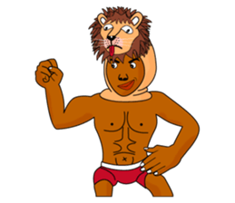 Rony2 who put on a whole wear of a lion. sticker #8280036