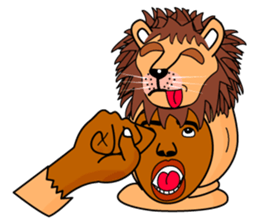 Rony2 who put on a whole wear of a lion. sticker #8280037