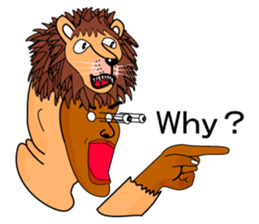 Rony2 who put on a whole wear of a lion. sticker #8280038