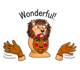 Rony2 who put on a whole wear of a lion. sticker #8280039