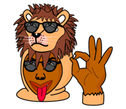 Rony2 who put on a whole wear of a lion. sticker #8280040