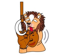 Rony2 who put on a whole wear of a lion. sticker #8280041