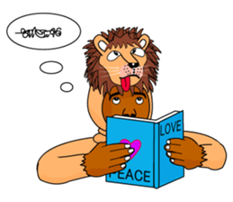 Rony2 who put on a whole wear of a lion. sticker #8280044