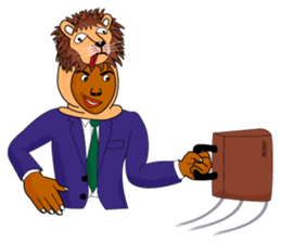Rony2 who put on a whole wear of a lion. sticker #8280045