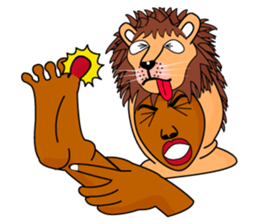 Rony2 who put on a whole wear of a lion. sticker #8280046