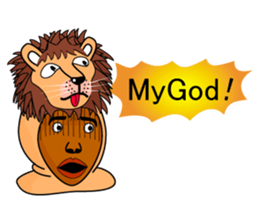 Rony2 who put on a whole wear of a lion. sticker #8280047