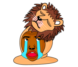Rony2 who put on a whole wear of a lion. sticker #8280050