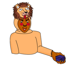 Rony2 who put on a whole wear of a lion. sticker #8280052