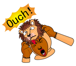 Rony2 who put on a whole wear of a lion. sticker #8280053