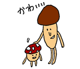 Funny mushroom stickers. sticker #8280343