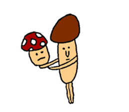 Funny mushroom stickers. sticker #8280347