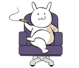 Capricious White Bunny 2 sticker #8280824