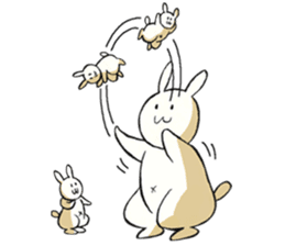 Capricious White Bunny 2 sticker #8280834