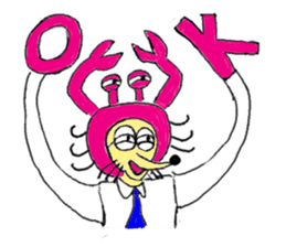 Crab man sticker #8281221