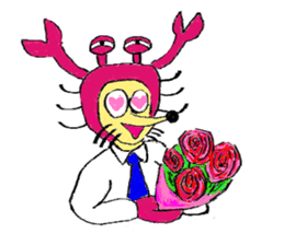 Crab man sticker #8281225