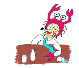 Crab man sticker #8281228