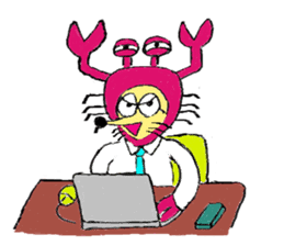 Crab man sticker #8281235