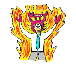 Crab man sticker #8281236