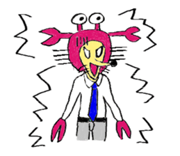 Crab man sticker #8281240