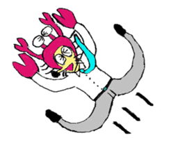 Crab man sticker #8281247