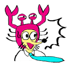 Crab man sticker #8281248