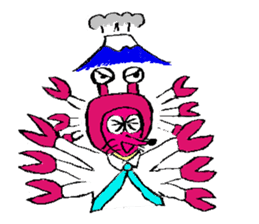 Crab man sticker #8281257