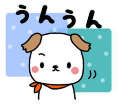 Sticker of scarf dog sticker #8281599