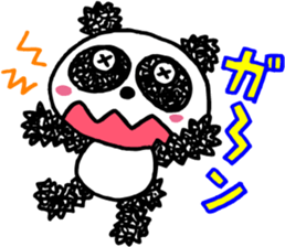 Panda of bilateral character sticker #8281933