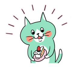 Mint cat sticker #8282698